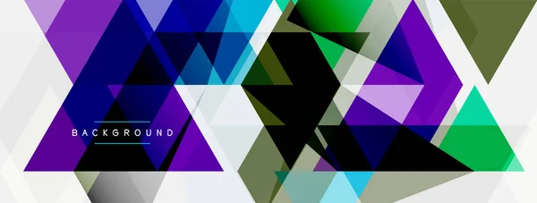 Composizione a triangoli di colore, sfondo geometrico astratto. Techno o concetto di business, modello per carta da parati, banner, sfondo, pagina di destinazione — Vettoriale Stock