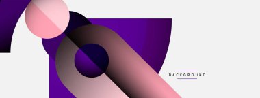 Geometrik soyut arkaplan. Duvar kağıdı arkaplanı veya iniş sayfası için yuvarlak şekiller, daireler, satır bileşimi