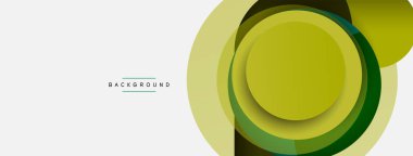 Çember ve yuvarlak şekiller soyut arkaplan. Duvar kağıdı afişi veya iniş sayfası için vektör illüstrasyonu