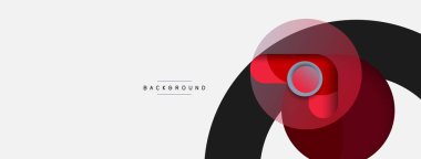 Vektör yuvarlak şekilli daireler minimum geometrik arkaplan. Duvar kağıdı afişi veya iniş sayfası için vektör illüstrasyonu