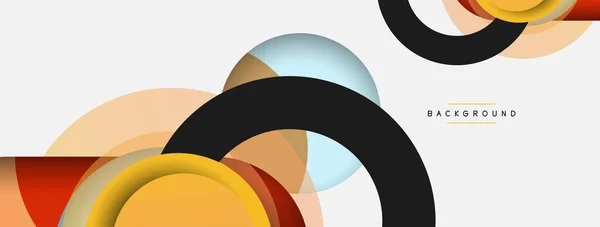 Creatief geometrisch behang. Minimale abstracte achtergrond. Cirkels samenstelling vector illustratie voor behang banner achtergrond of landing page — Stockvector