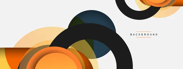 Cirkel en ronde vormen abstracte achtergrond. Vector illustratie voor behang banner achtergrond of landing page — Stockvector