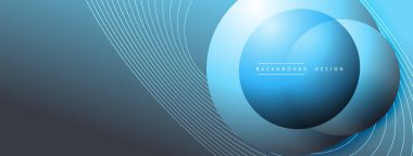 Gölgeli gradyan daireler. Vektör tekno soyut arka plan. Modern üstüste bindirme formları duvar kağıdı arkaplanı, tasarım şablonu