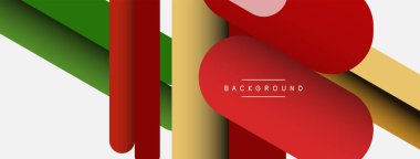 Soyut arkaplan. Yuvarlak şekiller, gri arkaplanda çizgiler. Duvar kağıdı afişi veya iniş sayfası için vektör illüstrasyonu