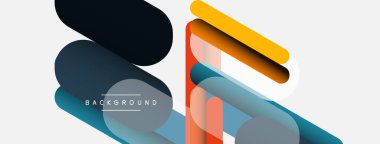 Soyut arkaplan. Yuvarlak şekiller, gri arkaplanda çizgiler. Duvar kağıdı afişi veya iniş sayfası için vektör illüstrasyonu