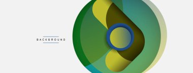 Yaratıcı geometrik duvar kağıdı. Asgari soyut arkaplan. Duvar kağıdı arkaplanı veya iniş sayfası için daire bileşimi vektör çizimi