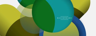 Yaratıcı geometrik duvar kağıdı. Asgari soyut arkaplan. Duvar kağıdı arkaplanı veya iniş sayfası için daire bileşimi vektör çizimi