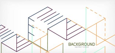 Soyut arkaplan. Beyaz arkaplanda renk çizgileri. Doğrusal soyut kompozisyon. Duvar kağıdı, afiş, arkaplan, iniş sayfası için tekno veya iş konsepti