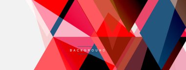 Mozaik üçgenler geometrik arkaplan. Tekno veya iş konsepti, duvar kağıdı, afiş, arkaplan, iniş sayfası deseni