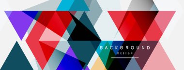 Renkli üçgen bileşimi, geometrik soyut arkaplan. Tekno veya iş konsepti, duvar kağıdı, afiş, arkaplan, iniş sayfası deseni
