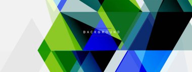 Renkli üçgen bileşimi, geometrik soyut arkaplan. Tekno veya iş konsepti, duvar kağıdı, afiş, arkaplan, iniş sayfası deseni