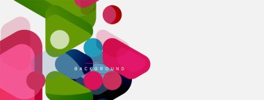 Soyut yuvarlak geometrik şekiller ve daireler. Duvar kağıdı, afiş, arkaplan veya iniş için moda tekno iş şablonu