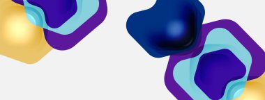 Beyaz arka planda renkli ok şekilleri. Minimum geometrik soyut arkaplan. Duvar kağıdı afişi veya iniş sayfası için vektör illüstrasyonu