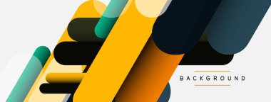 Soyut arkaplan. Yuvarlak şekiller, gri arkaplanda çizgiler. Duvar kağıdı afişi veya iniş sayfası için vektör illüstrasyonu