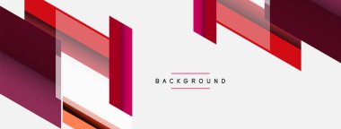 Vektör arkaplanı. Gölge efektli soyut örtüşen renk çizgileri tasarımı. Duvar kağıdı afişi için resim arkaplanı veya iniş sayfası