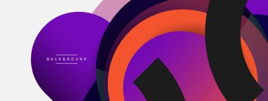 Yaratıcı geometrik duvar kağıdı. Asgari soyut arkaplan. Duvar kağıdı arkaplanı veya iniş sayfası için daire bileşimi vektör çizimi