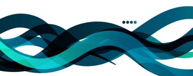 Soyut arkaplan - beyaz desen üzerinde şeffaf dalgalı çizgiler. Duvar Kağıdı, Sancak, Arkaplan, İniş Sayfası için Vektör İllüstrasyonu