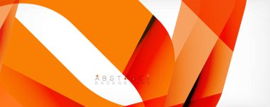 Geometrik soyut arkaplan - beyaz üzerine çok renkli soyut şekiller. Duvar Kağıdı, Sancak, Arkaplan, İniş Sayfası için Vektör İllüstrasyonu