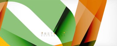 Geometrik soyut arkaplan - beyaz üzerine çok renkli soyut şekiller. Duvar Kağıdı, Sancak, Arkaplan, İniş Sayfası için Vektör İllüstrasyonu