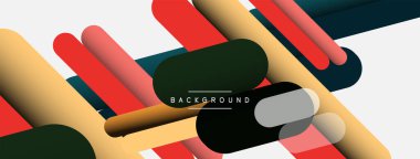 Soyut arkaplan. Yuvarlak şekiller, gri arkaplanda çizgiler. Duvar kağıdı afişi veya iniş sayfası için vektör illüstrasyonu