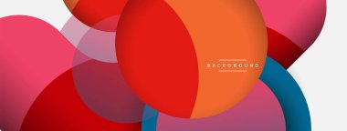 Yaratıcı geometrik duvar kağıdı. Asgari soyut arkaplan. Duvar kağıdı arkaplanı veya iniş sayfası için daire bileşimi vektör çizimi