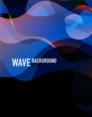 Dikey akışkan eğimli dalga soyut arkaplanı. Karanlıkta parlak renk dalgaları. Duvar Kağıdı, Sancak, Arkaplan, İniş Sayfası için Vektör İllüstrasyonu