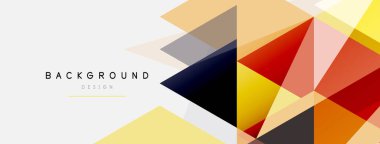 Mozaik üçgenler geometrik arkaplan. Tekno veya iş konsepti, duvar kağıdı, afiş, arkaplan, iniş sayfası deseni