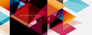 Mozaik üçgenler geometrik arkaplan. Tekno veya iş konsepti, duvar kağıdı, afiş, arkaplan, iniş sayfası deseni