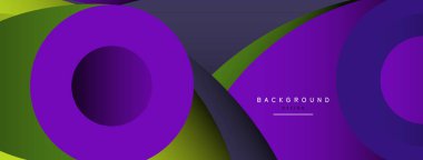 Soyut arkaplan. Minimum geometrik daireler ve koyu gölgeli yuvarlak şekiller. Duvar kağıdı afişi veya arkaplan için moda teknoloji iş şablonu