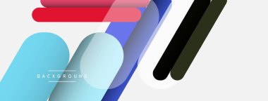 Yuvarlak şekiller ve çizgiler üst üste biniyor. Duvar kağıdı afişi veya iniş sayfası için vektör illüstrasyonu