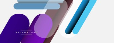 Yuvarlak şekiller ve çizgiler üst üste biniyor. Duvar kağıdı afişi veya iniş sayfası için vektör illüstrasyonu