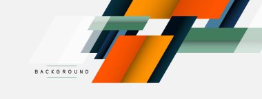 Vektör arkaplanı. Gölge efektli soyut örtüşen renk çizgileri tasarımı. Duvar kağıdı afişi için resim arkaplanı veya iniş sayfası