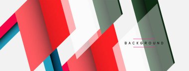 Vektör arkaplanı. Gölge efektli soyut örtüşen renk çizgileri tasarımı. Duvar kağıdı afişi için resim arkaplanı veya iniş sayfası