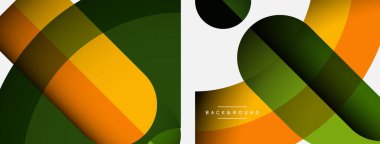 Geometrik soyut arkaplan. Duvar kağıdı arkaplanı veya iniş sayfası için yuvarlak şekiller, daireler, satır bileşimi