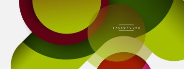 Yaratıcı geometrik duvar kağıdı. Asgari soyut arkaplan. Duvar kağıdı arkaplanı veya iniş sayfası için daire bileşimi vektör çizimi