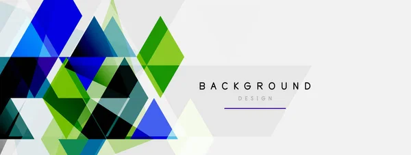 Kleurdriehoeken samenstelling, geometrische abstracte achtergrond. Techno of business concept, patroon voor behang, banner, achtergrond, landing page — Stockvector