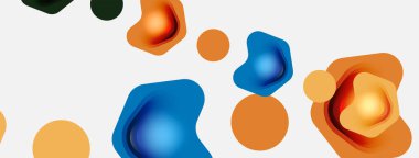 Beyaz arka planda renkli ok şekilleri. Minimum geometrik soyut arkaplan. Duvar kağıdı afişi veya iniş sayfası için vektör illüstrasyonu