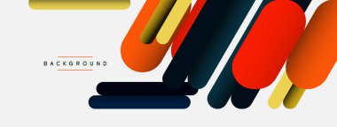 Soyut arkaplan. Yuvarlak şekiller, gri arkaplanda çizgiler. Duvar kağıdı afişi veya iniş sayfası için vektör illüstrasyonu