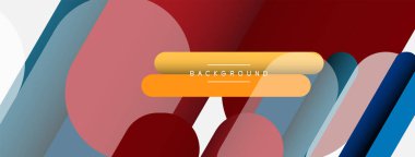 Soyut arkaplan. Yuvarlak şekiller, gri arkaplanda çizgiler. Duvar kağıdı afişi veya iniş sayfası için vektör illüstrasyonu