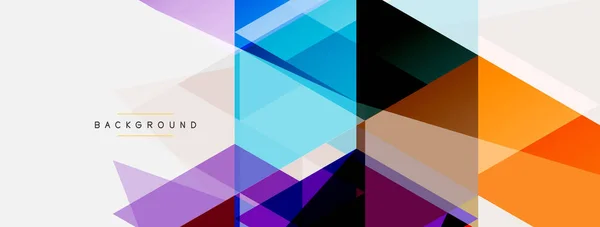 Composición de triángulos de color, fondo abstracto geométrico. Techno o concepto de negocio, patrón para fondo de pantalla, banner, fondo, landing page — Archivo Imágenes Vectoriales