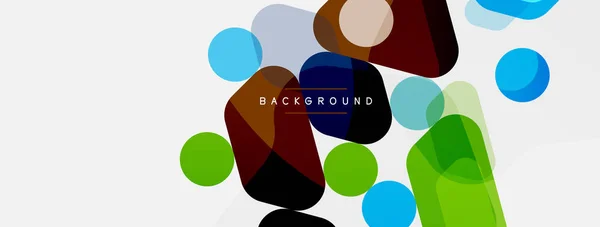 Abstraktní kulaté geometrické tvary a kruhové pozadí. Moderní techno obchodní šablona pro tapety, banner, pozadí nebo přistání — Stockový vektor
