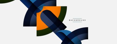 Moda şekilleri, renk minimal tasarım bileşimi, duvar kağıdı afişi veya iniş sayfası için çizgiler ve gölgeler