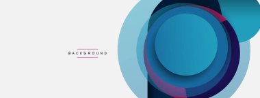 Yaratıcı geometrik duvar kağıdı. Asgari soyut arkaplan. Duvar kağıdı arkaplanı veya iniş sayfası için daire bileşimi vektör çizimi