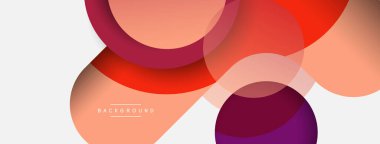 Yaratıcı geometrik duvar kağıdı. Asgari soyut arkaplan. Duvar kağıdı arkaplanı veya iniş sayfası için daire bileşimi vektör çizimi