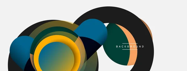 Creative geometric wallpaper. Minimal abstract background. Circles composition vector illustration for wallpaper banner background or landing page — Stock Vector