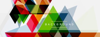 Mozaik üçgenler geometrik arkaplan. Tekno veya iş konsepti, duvar kağıdı, afiş, arkaplan, iniş sayfası deseni