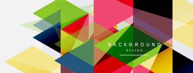 Mozaik üçgenler geometrik arkaplan. Tekno veya iş konsepti, duvar kağıdı, afiş, arkaplan, iniş sayfası deseni