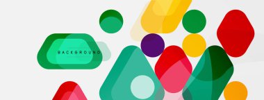 Soyut yuvarlak geometrik şekiller ve daireler. Duvar kağıdı, afiş, arkaplan veya iniş için moda tekno iş şablonu