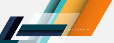 Vektör arkaplanı. Gölge efektli soyut örtüşen renk çizgileri tasarımı. Duvar kağıdı afişi için resim arkaplanı veya iniş sayfası