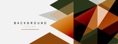 Mozaik üçgenler geometrik arkaplan. Tekno veya iş konsepti, duvar kağıdı, afiş, arkaplan, iniş sayfası deseni